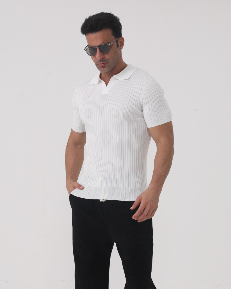 Florence – ribbed cotton polo – milano®